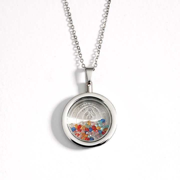 Christianartworkshop Collar redondo reversible de oro: Nuestra Señora y San Benito - Virgen María - Plata - image 3