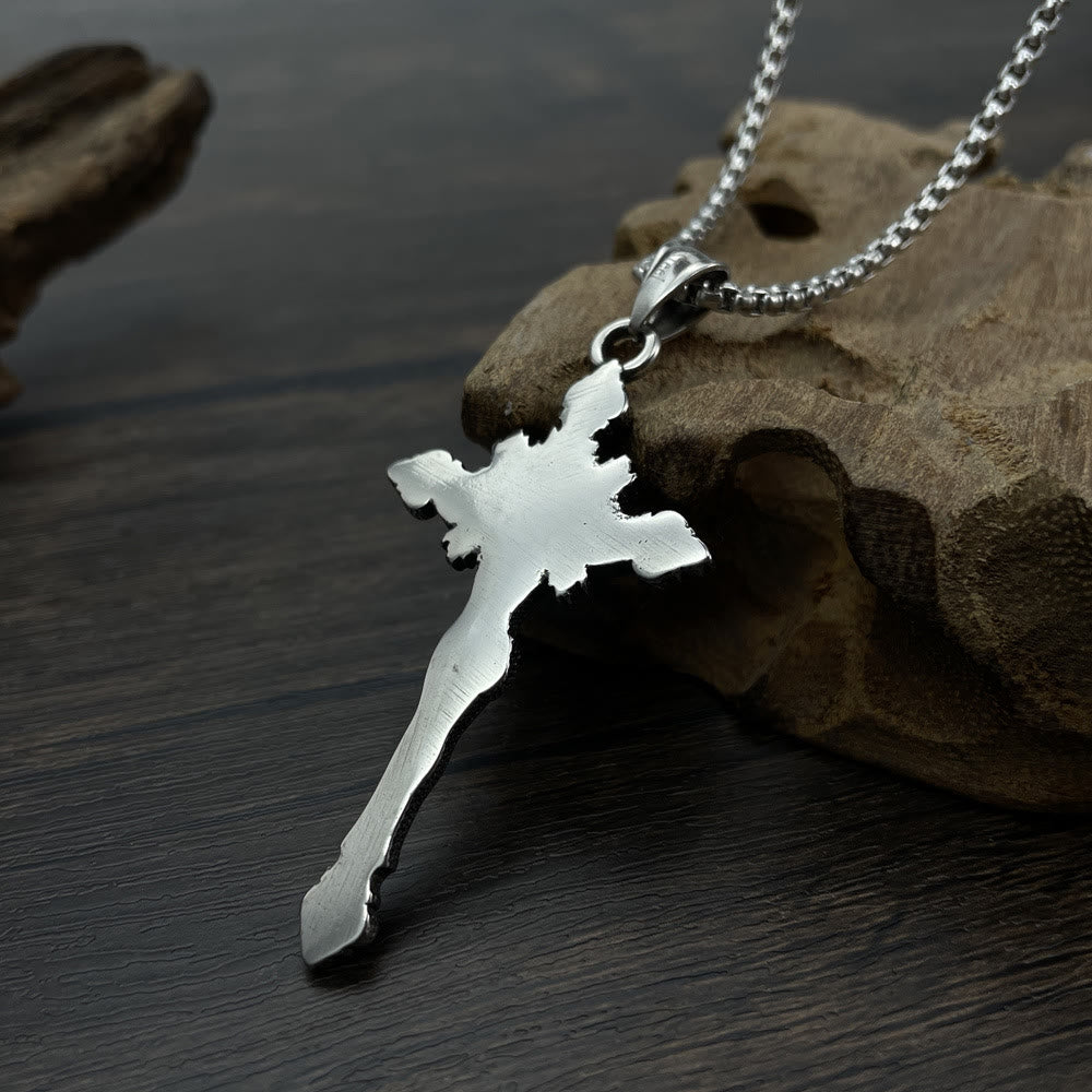 Collar con crucifijo y símbolo de San Benito - image 3