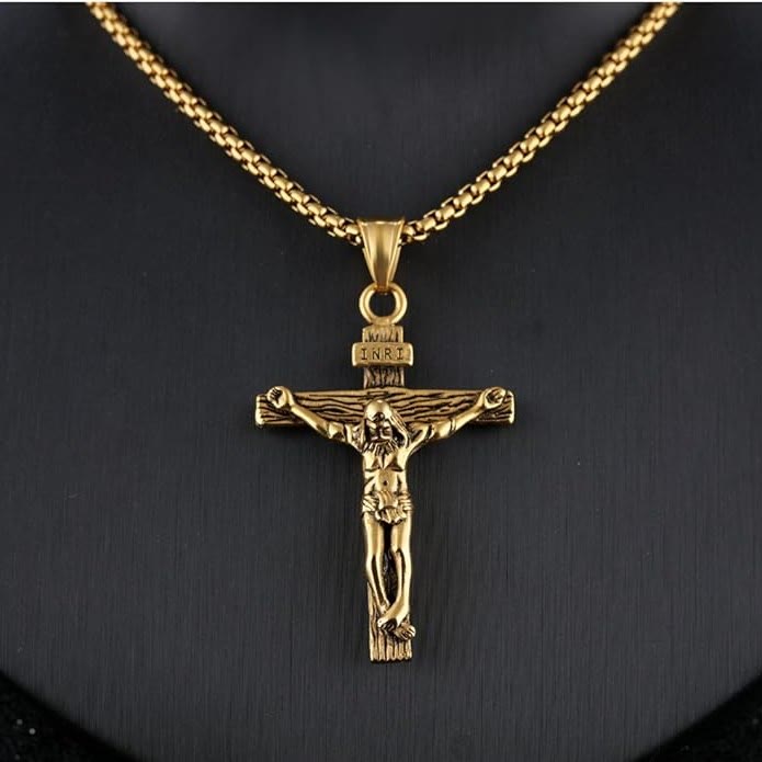 Christianartworkshop Collar con colgante de crucifijo - image 1