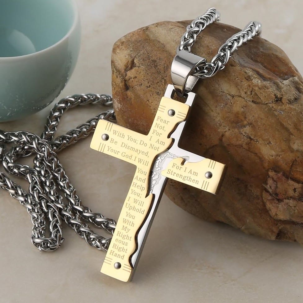 Christianartworkshop Jesús Christianartworkshop Crucifijo Religión Cruz Colgante Collar - Dorado - image 0