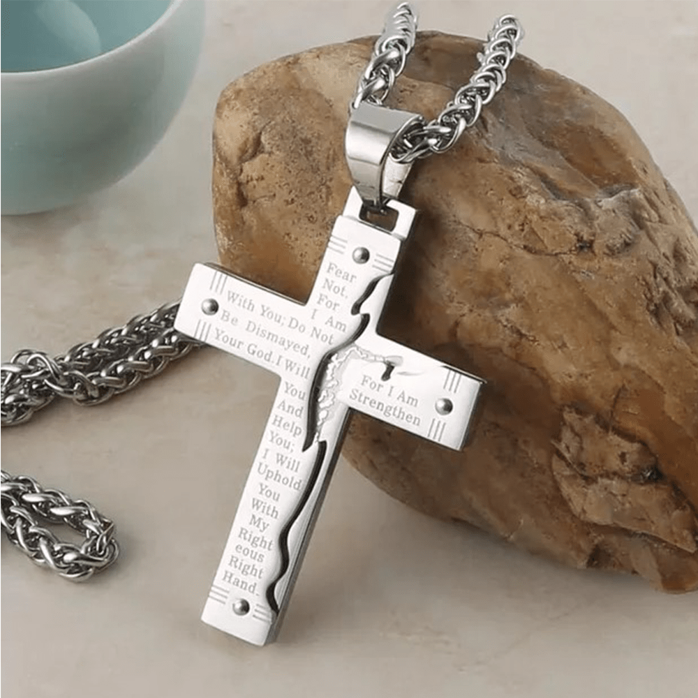 Christianartworkshop Jesús Christianartworkshop Crucifijo Religión Cruz Colgante Collar - Plata - image 11
