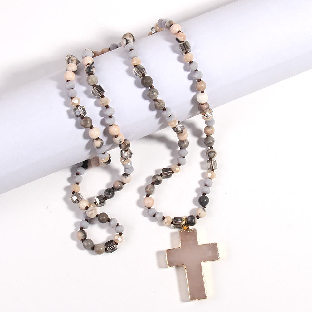 Christianartworkshop Colgante de cruz católica, collar cristiano, joyería religiosa - image 5