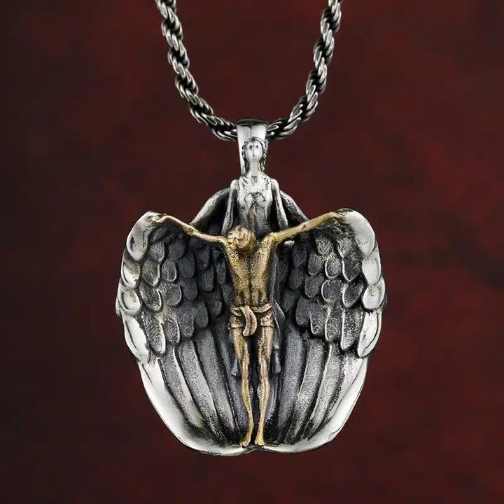 Christianartworkshop Collar religioso con la oración del ángel redentor del Santo Jesús - Ángel Redentor - image 0