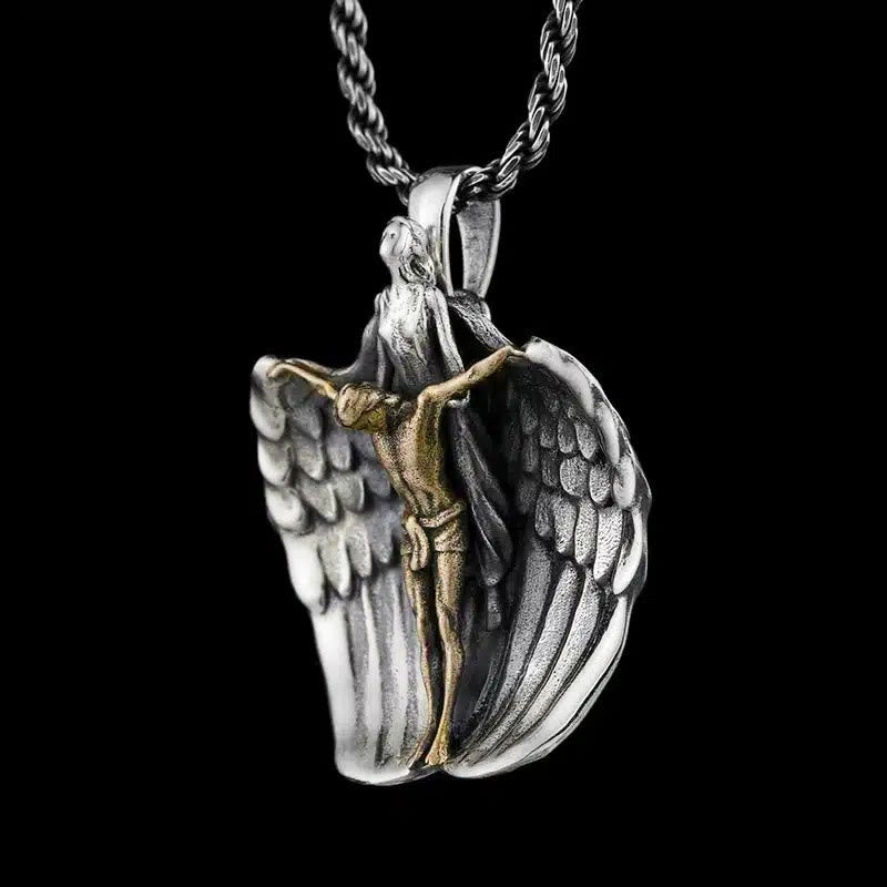 Christianartworkshop Collar religioso con la oración del ángel redentor del Santo Jesús - image 1
