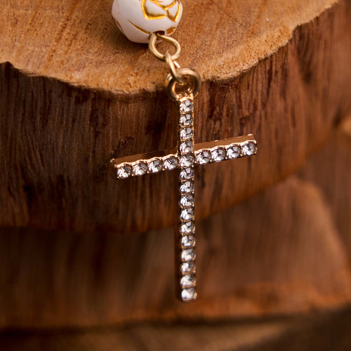 Rosario con cruz de cuentas de rosa de Nuestra Señora de Guadalupe - image 3