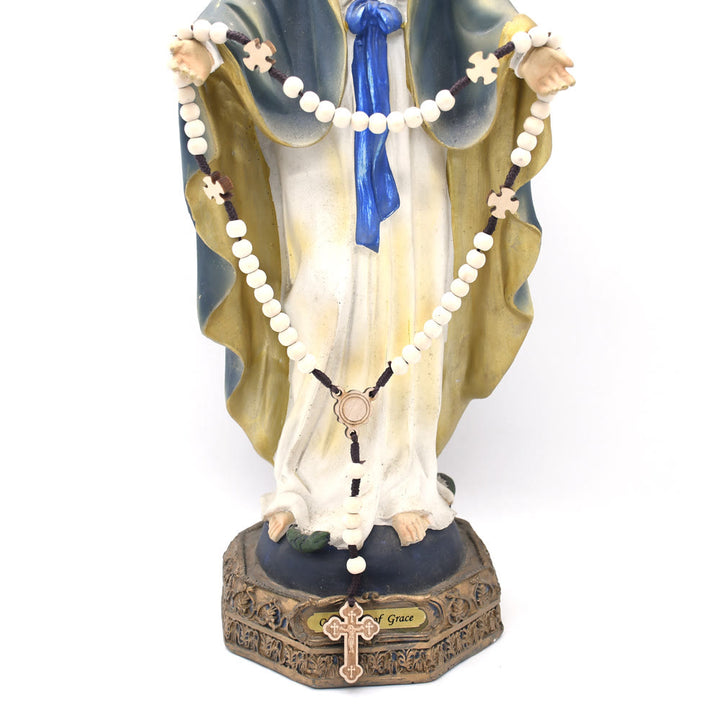 Rosario de oración con cruz de madera de Cristo - image 3