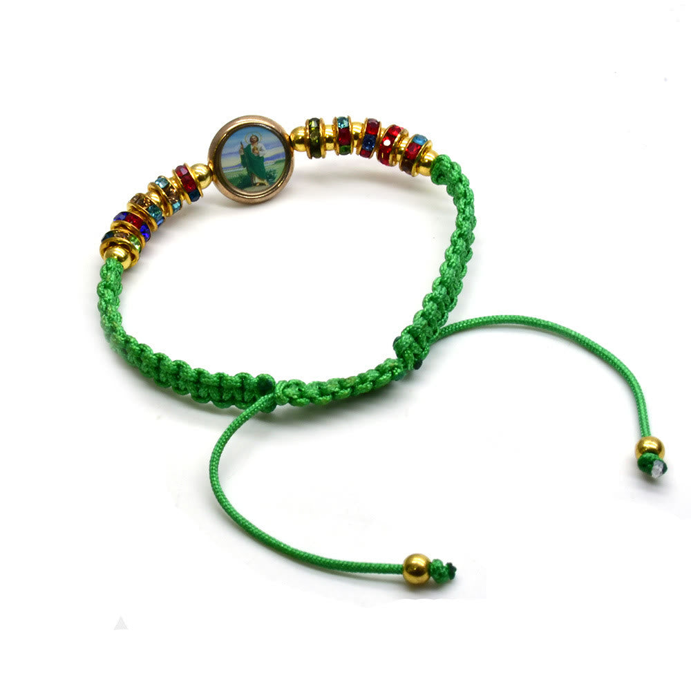 Christianartworkshop Pulsera ajustable de hilo verde de San Judas - image 2