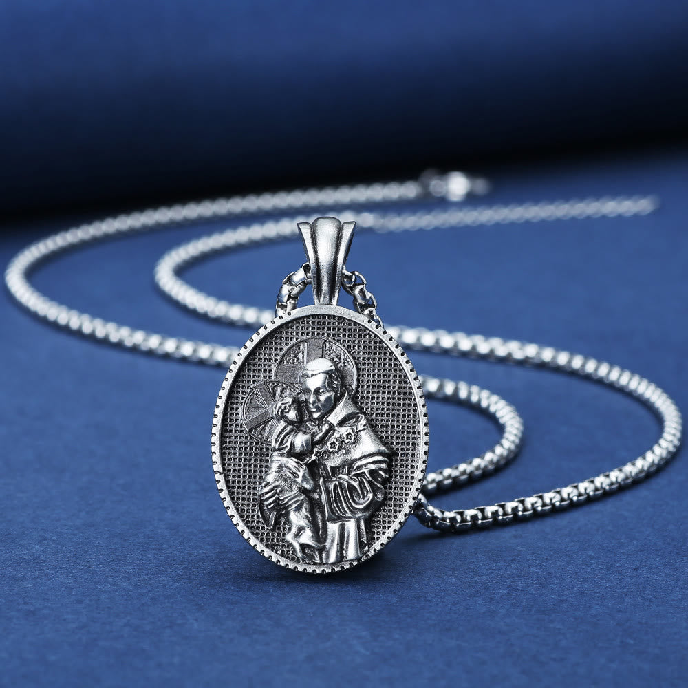 ChristianartworkshopCollar con colgante de San Antonio y el Niño Jesús - image 1