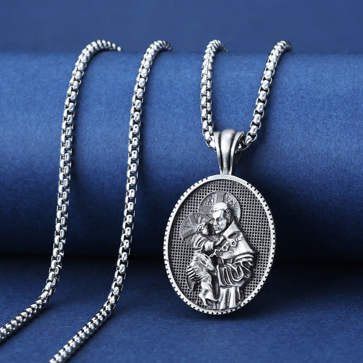 ChristianartworkshopCollar con colgante de San Antonio y el Niño Jesús - Antonio y Jesús - image 0