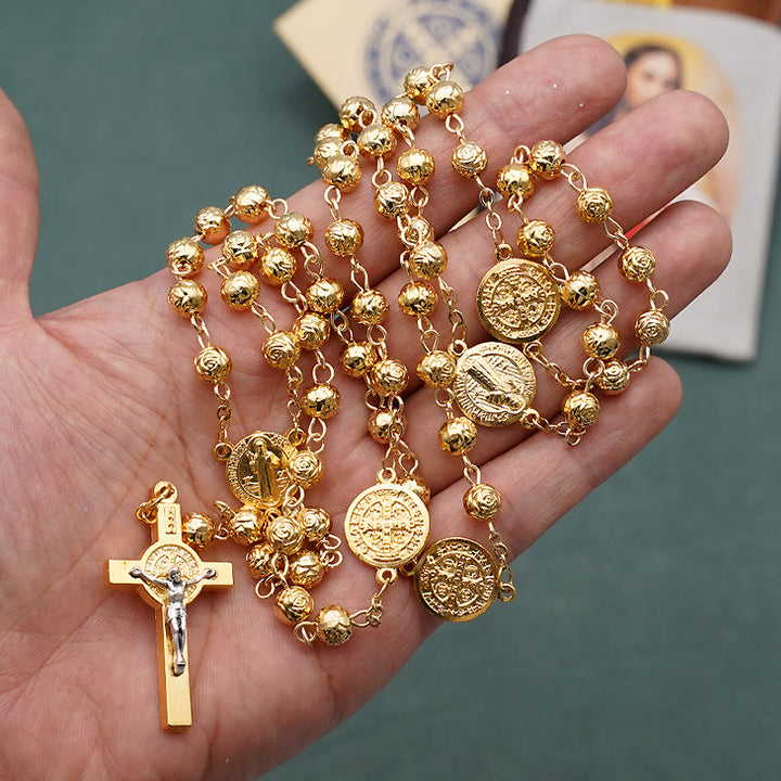 ChristianartworkshopRosario Clásico Dorado de San Benito - image 1