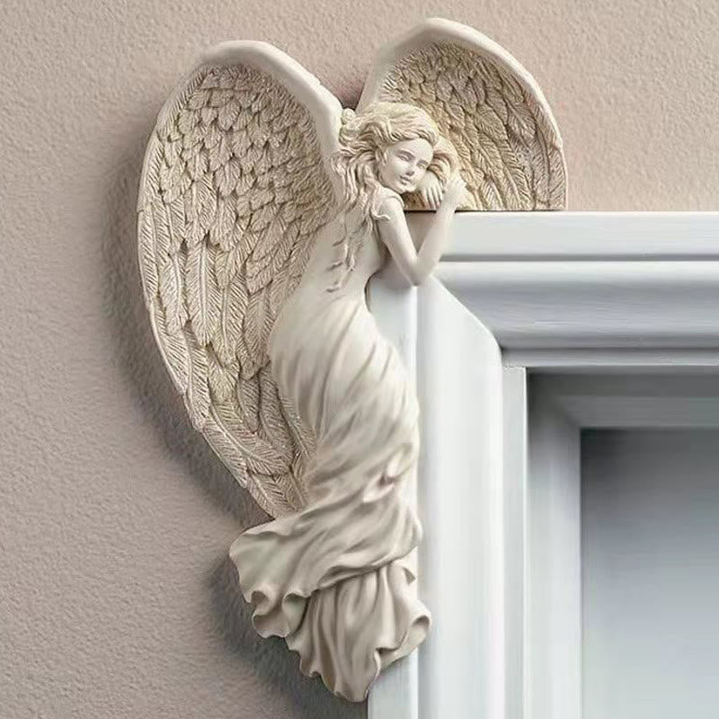 Christianartworkshop Adornos decorativos retro para marcos de puertas con alas de ángel en 2 lados. - Izquierda - image 0