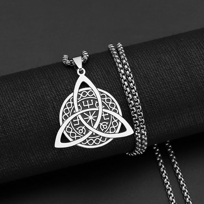 Christianartworkshop Collar con colgante Triquetra de acero inoxidable de estilo minimalista - Plata - image 0