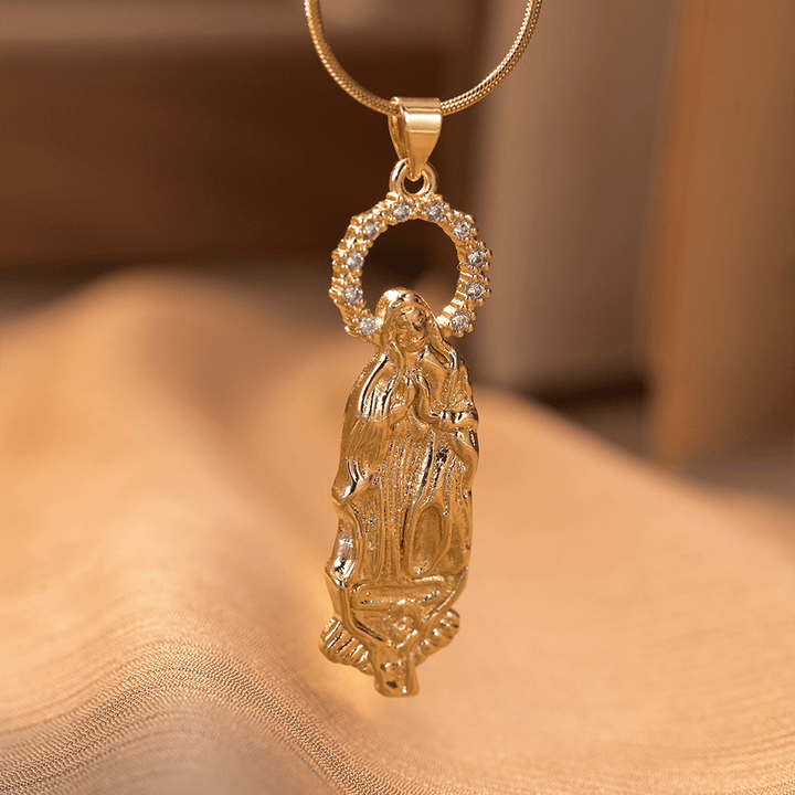 Christianartworkshop Collar con colgante de lujo de la Asunción de la Virgen María y Nuestra Señora de Guadalupe. - Nuestra Señora de Guadalupe - image 2