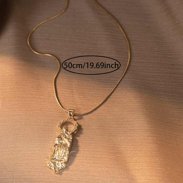 Christianartworkshop Collar con colgante de lujo de la Asunción de la Virgen María y Nuestra Señora de Guadalupe. - image 8