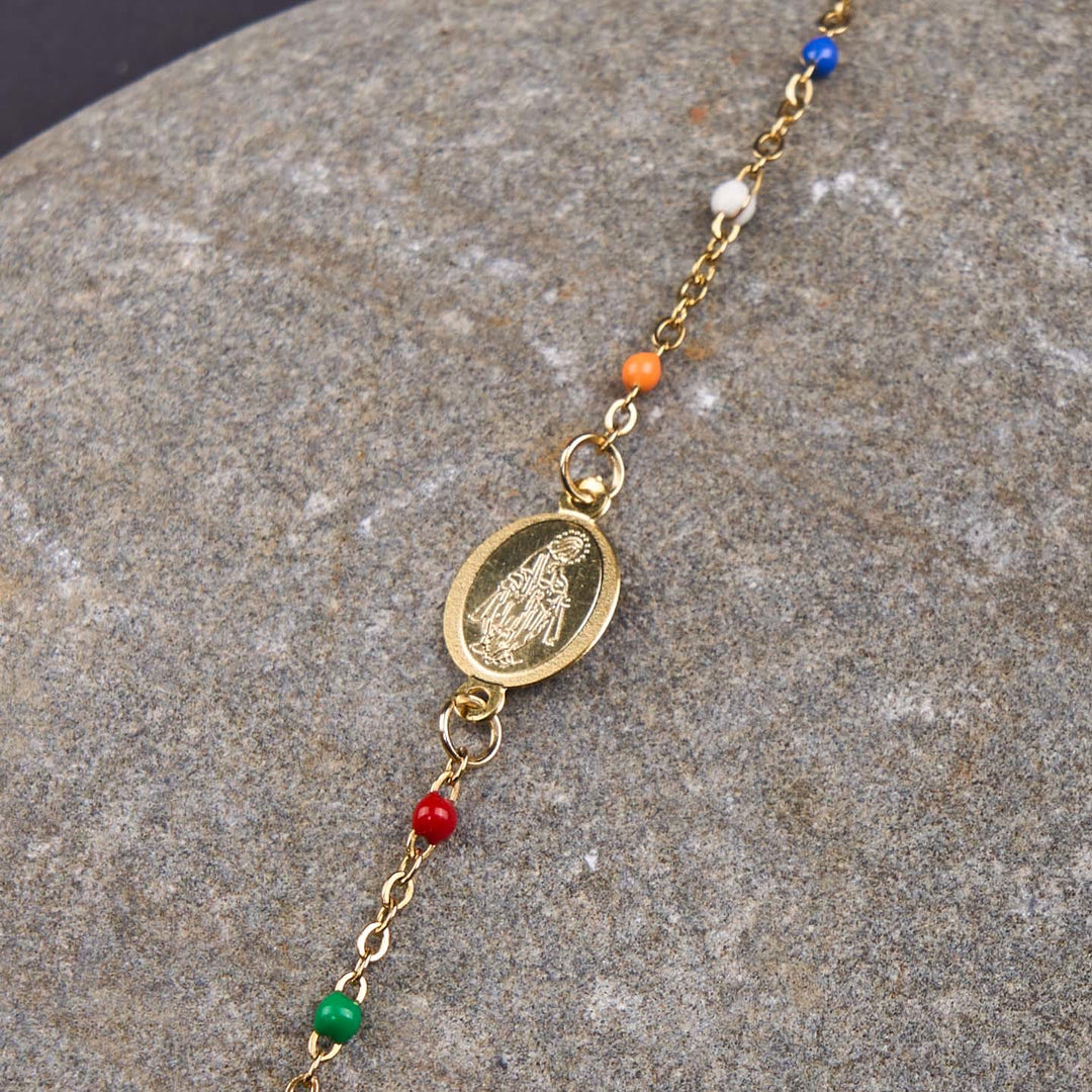 Christianartworkshop Collar con cadena para clavícula de estilo fresco y elegante, con cruz y 5 opciones de medallas. - Asunción de la Virgen María - image 10