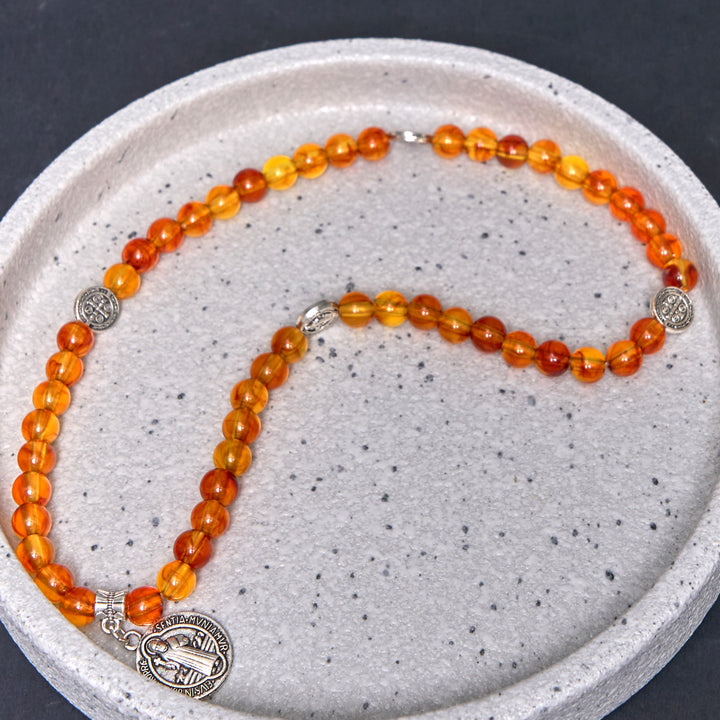Christianartworkshop Pulsera de rosario con medalla de San Benito de estilo clásico - image 2