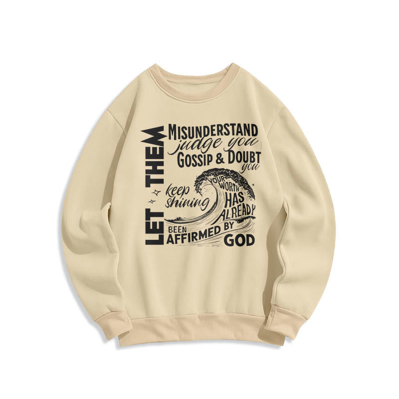 Christianartworkshop Sudadera de poliéster con forro polar, estilo moderno, confirmada por Dios. - Beige - 2XL - image 0