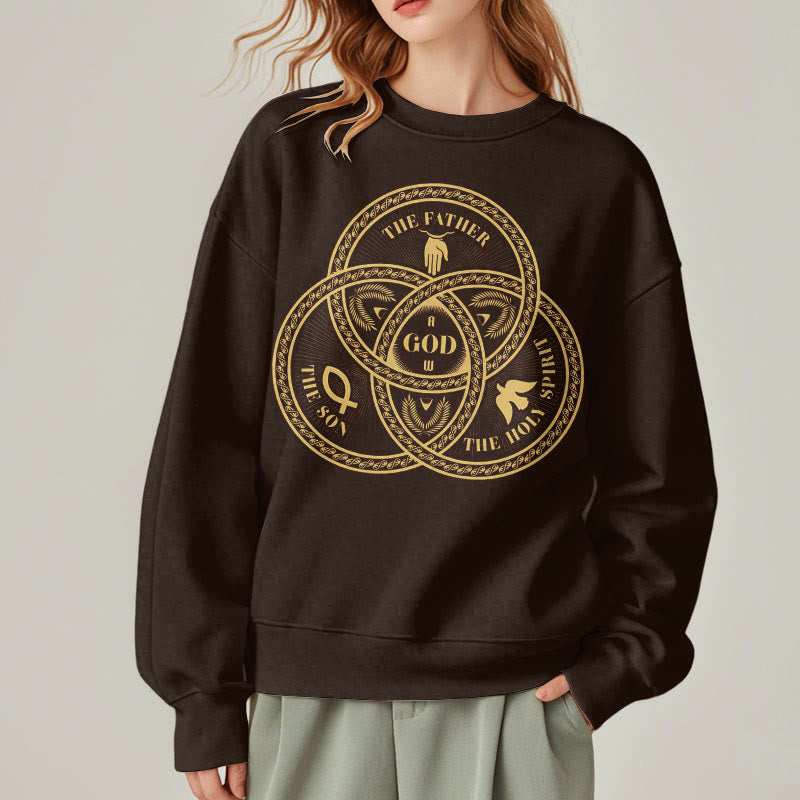 Christianartworkshop Sudadera de poliéster con forro polar y diseño de la Sagrada Trinidad, estilo clásico. - image 18