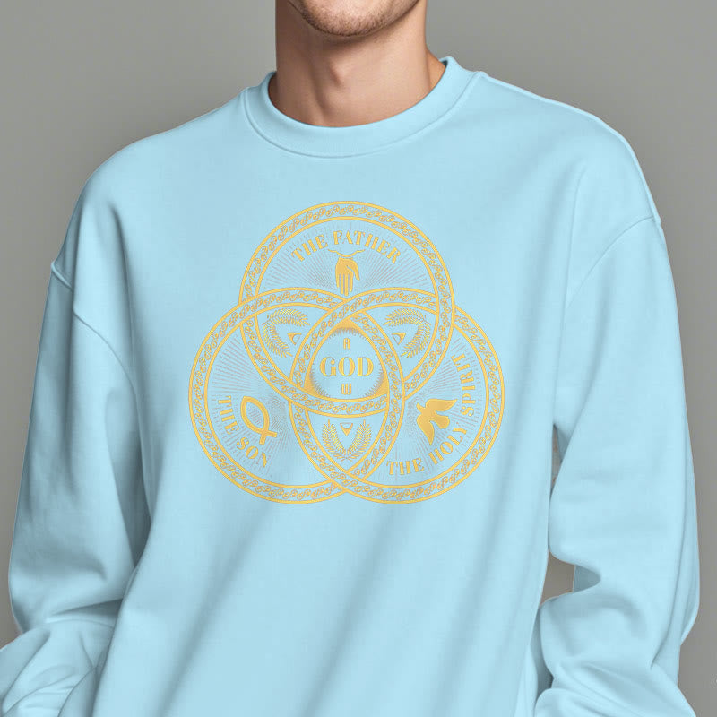 Christianartworkshop Sudadera de poliéster con forro polar y diseño de la Sagrada Trinidad, estilo clásico. - image 28