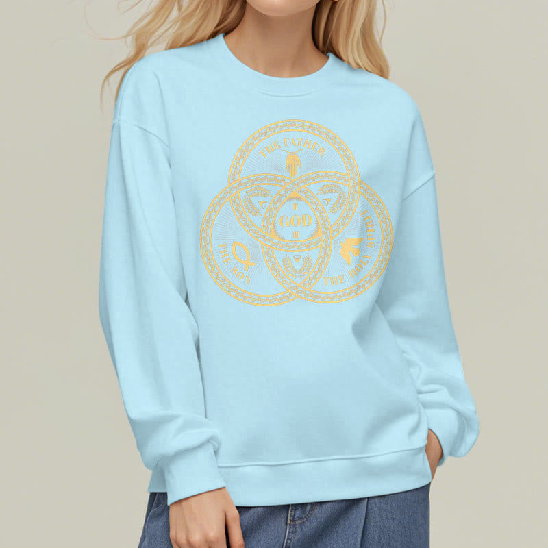 Christianartworkshop Sudadera de poliéster con forro polar y diseño de la Sagrada Trinidad, estilo clásico. - image 27