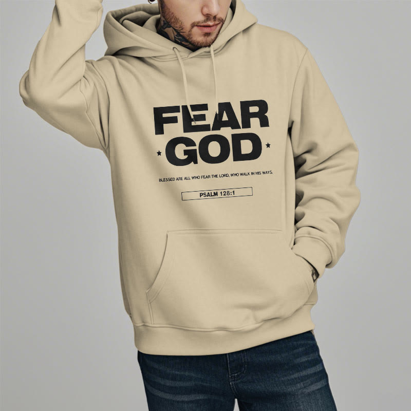 Christianartworkshop Sudadera con capucha de poliéster forrada de felpa con cita clásica "Temor a Dios, fe, bendiciones" - image 12