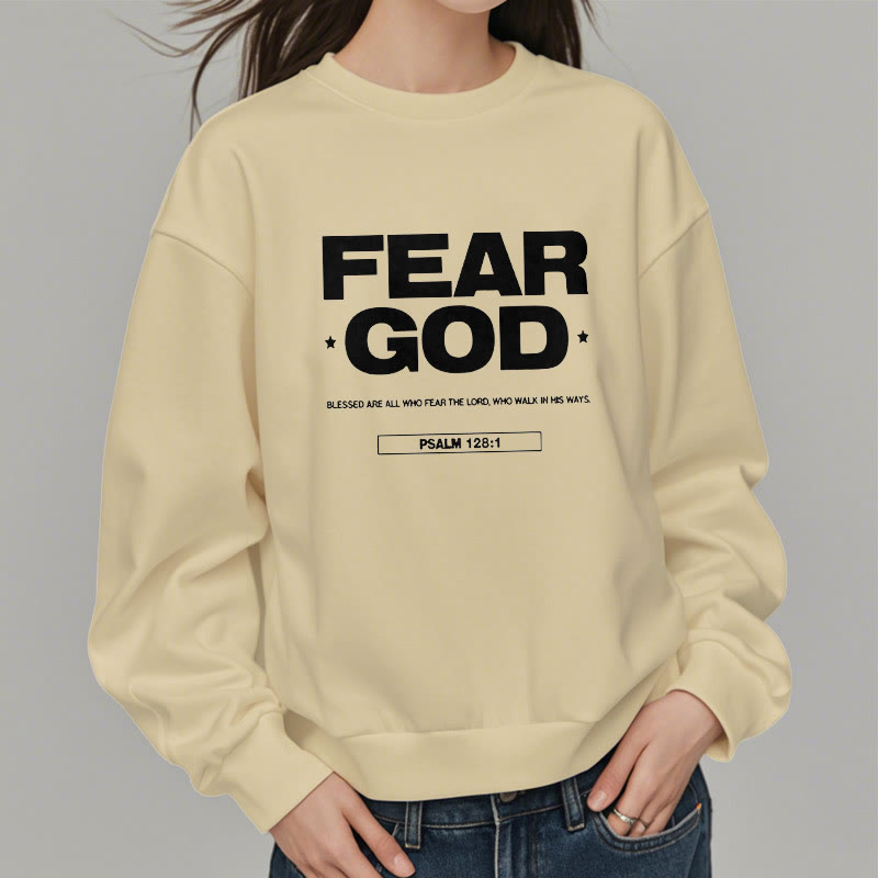 Christianartworkshop Sudadera de poliéster con forro polar y cita clásica "Temor a Dios, fe, bendiciones" - image 12