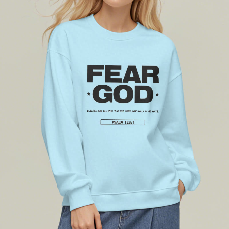 Christianartworkshop Sudadera de poliéster con forro polar y cita clásica "Temor a Dios, fe, bendiciones" - image 27