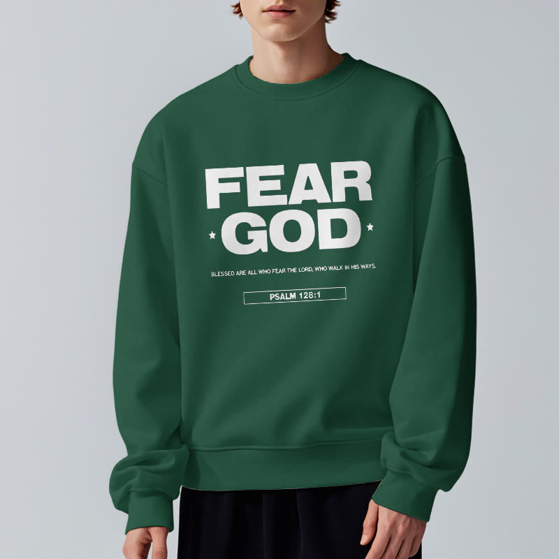 Christianartworkshop Sudadera de poliéster con forro polar y cita clásica "Temor a Dios, fe, bendiciones" - image 22