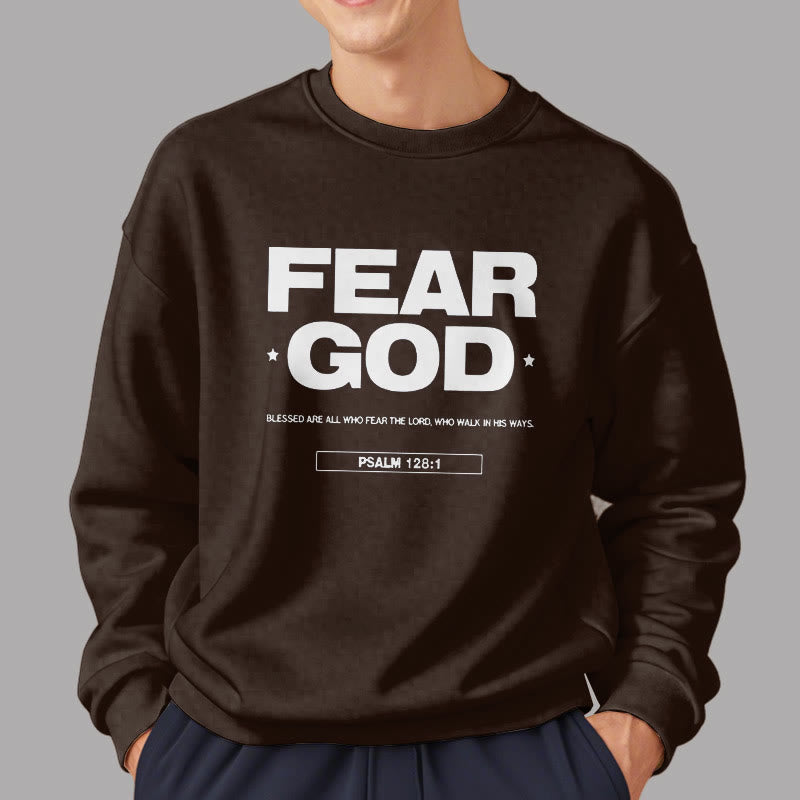 Christianartworkshop Sudadera de poliéster con forro polar y cita clásica "Temor a Dios, fe, bendiciones" - image 17