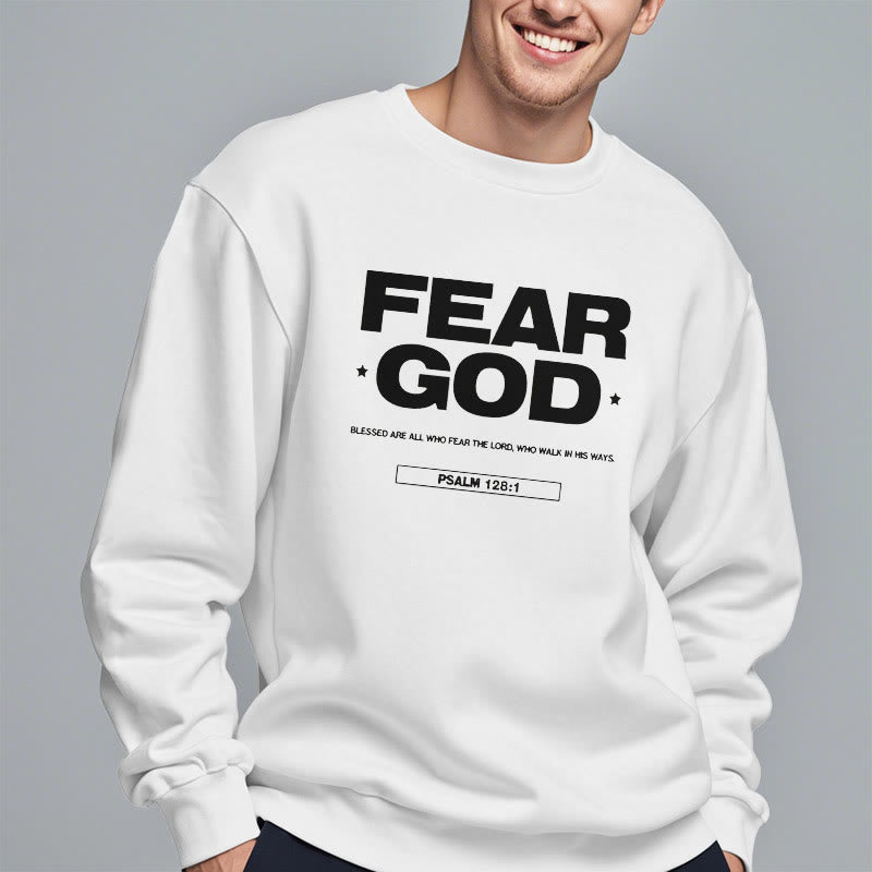 Christianartworkshop Sudadera de poliéster con forro polar y cita clásica "Temor a Dios, fe, bendiciones" - image 8