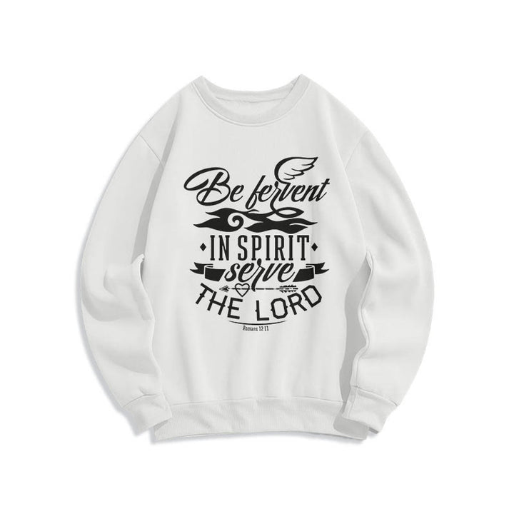 Christianartworkshop Sudadera de poliéster con forro polar, estilo moderno, con espíritu ferviente. - Blanco - 2XL - image 0
