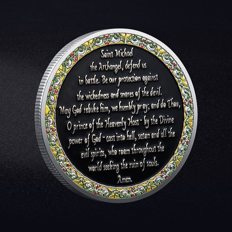 Christianartworkshop Moneda de estilo clásico de San Miguel Arcángel para protección y fortalecimiento de la conexión. - image 2