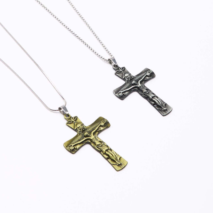 Christianartworkshop Collar con colgante de estilo clásico con cruz de la Trinidad, Padre, Hijo y Espíritu Santo. - image 5