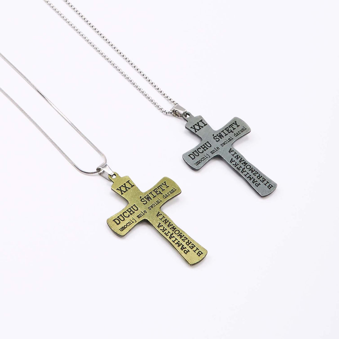 Christianartworkshop Collar con colgante de estilo clásico con cruz de la Trinidad, Padre, Hijo y Espíritu Santo. - image 6