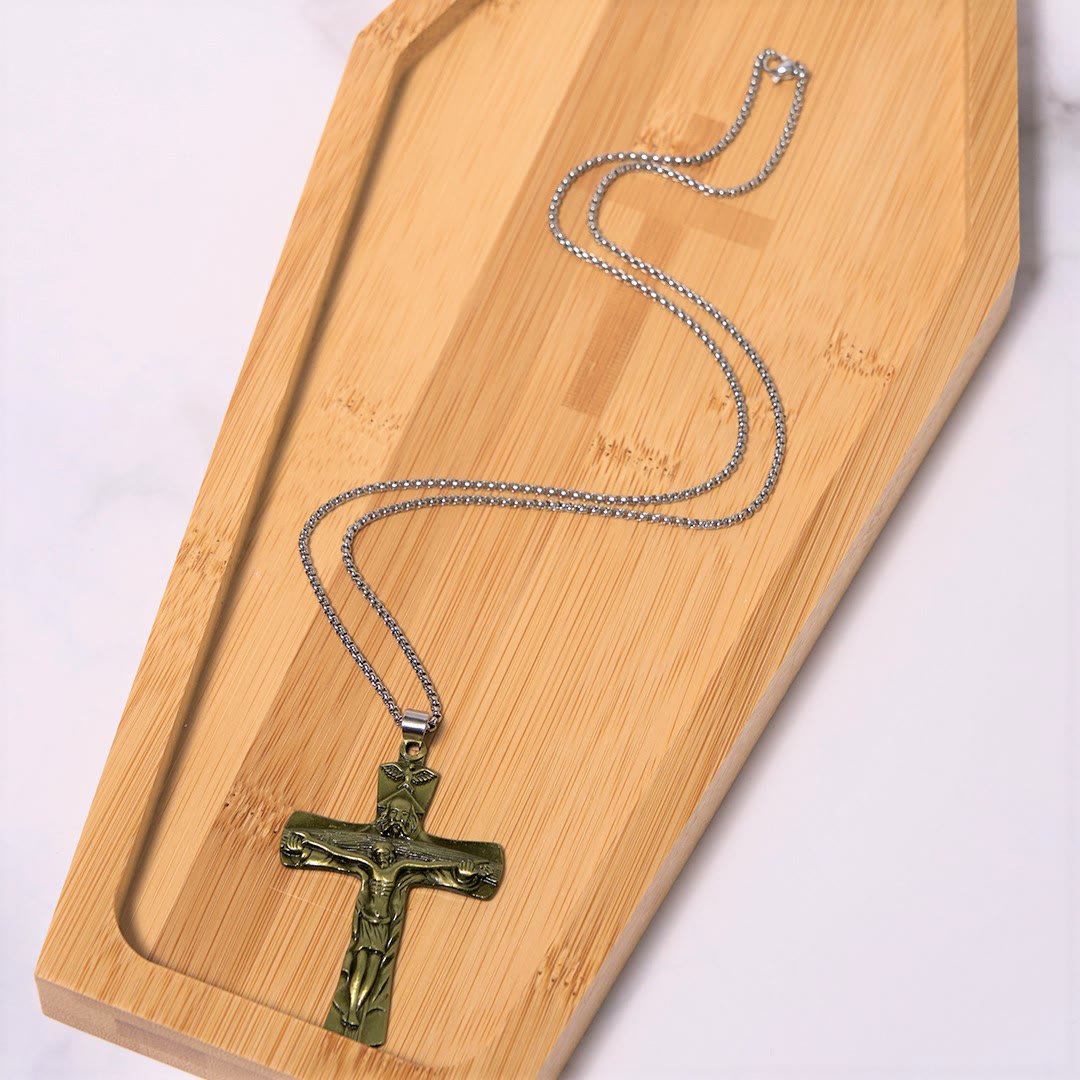 Christianartworkshop Collar con colgante de estilo clásico con cruz de la Trinidad, Padre, Hijo y Espíritu Santo. - image 9