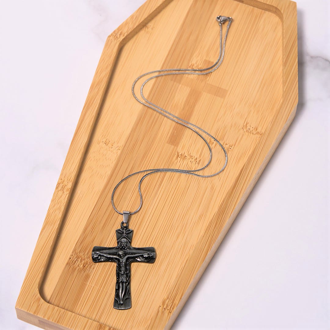Christianartworkshop Collar con colgante de estilo clásico con cruz de la Trinidad, Padre, Hijo y Espíritu Santo. - image 10