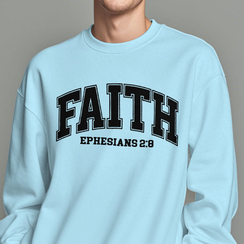 Christianartworkshop Sudadera de poliéster con forro polar de estilo moderno con la inscripción "Fe en Efesios 2:8" - image 28