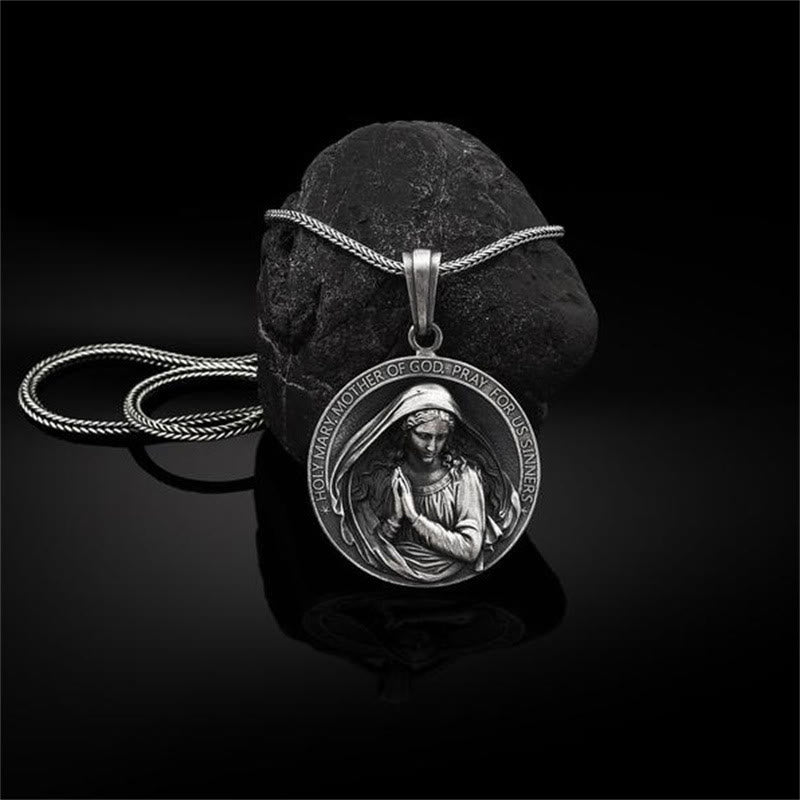 Christianartworkshop Collar de estilo clásico con la imagen de la Santa María, Madre de Dios, ruega por nosotros pecadores. - Santa María - image 0