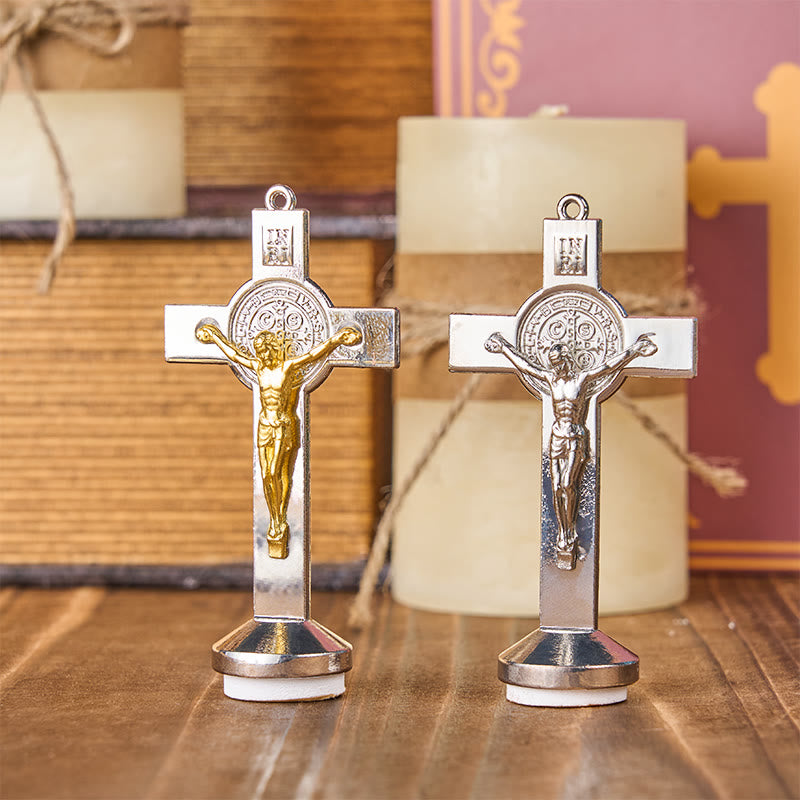 Christianartworkshop Adorno clásico tradicional de aleación con la cruz de San Benito. - image 0