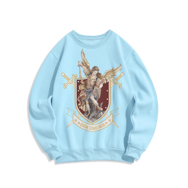 Christianartworkshop Sudadera de poliéster con forro polar de estilo clásico de San Miguel Arcángel - image 13