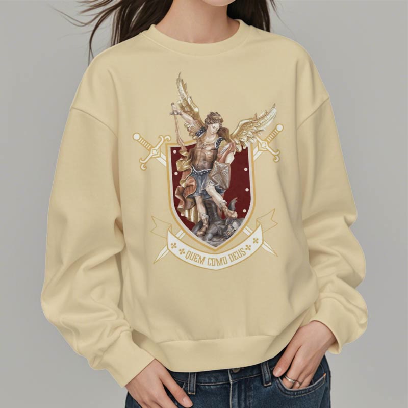 Christianartworkshop Sudadera de poliéster con forro polar de estilo clásico de San Miguel Arcángel - image 10