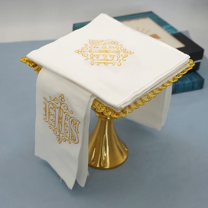 Christianartworkshop Conjunto de velo y purificador para cáliz Golden Grace de estilo clásico. Juego de mantelería religiosa para altar. - image 2