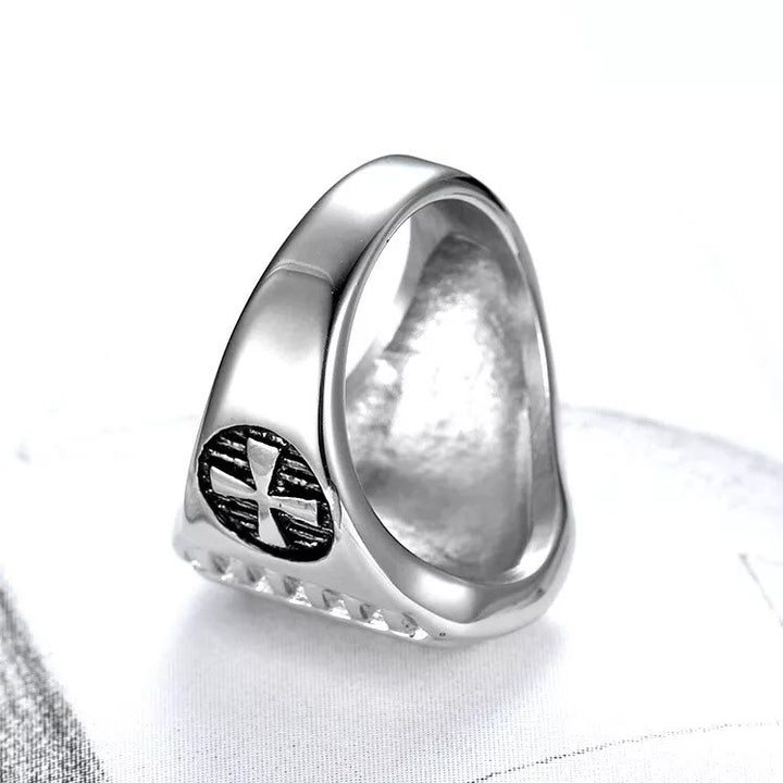 Christianartworkshop Anillo con cruz y escudo templario: un emblema sagrado de valor y fe. - image 6