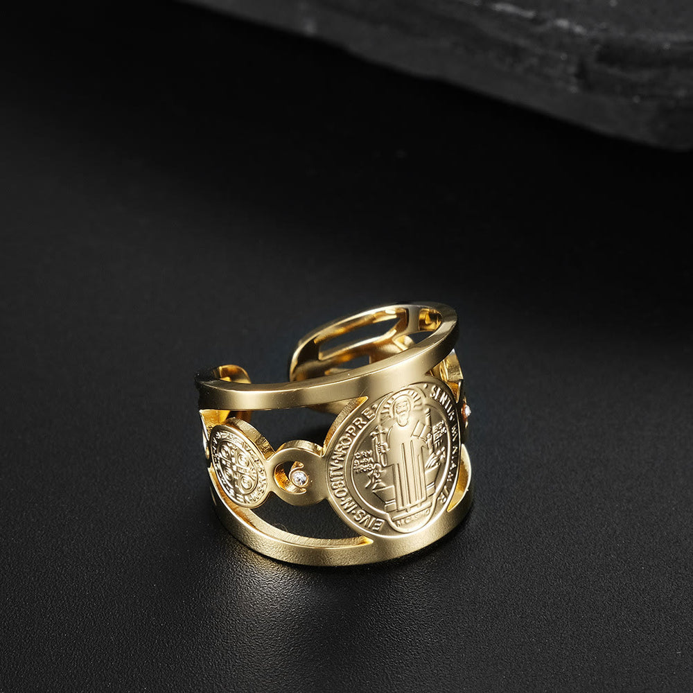 Christianartworkshop Anillo de San Benito - Protección Divina y Bendiciones Eternas - image 1