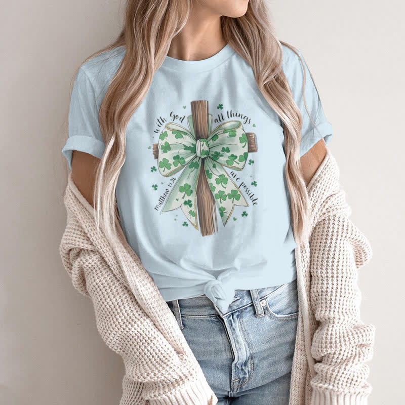 Christianartworkshop Camiseta inspirada en la fe: Fe y fortuna en armonía - image 1