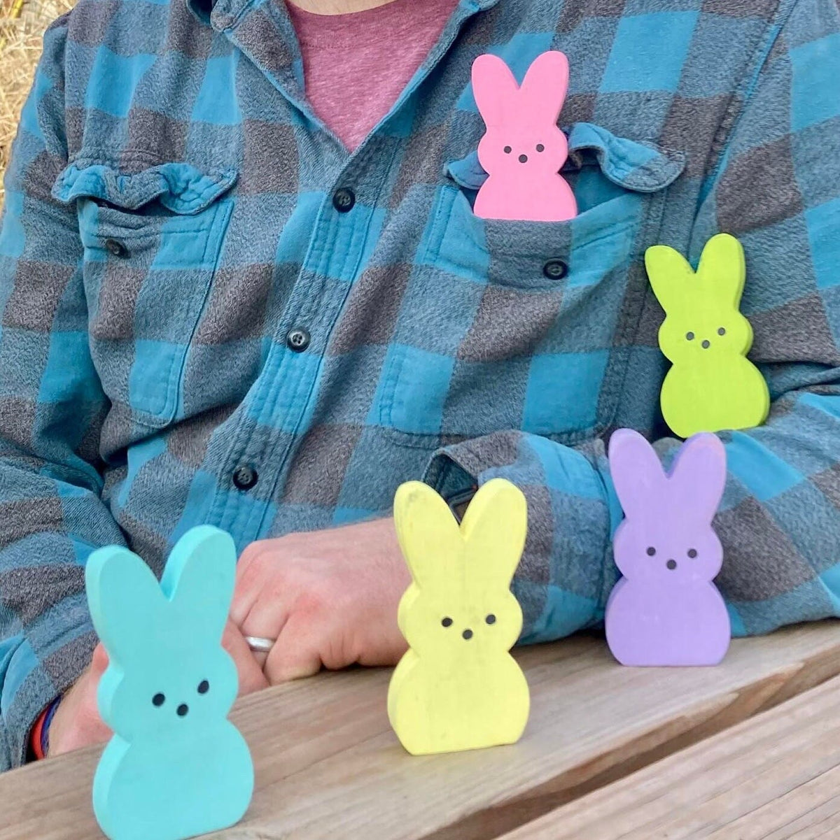 Christianartworkshop 3 piezas/set Decoraciones Peeps de colores - Diseño adorable para Pascua - image 4