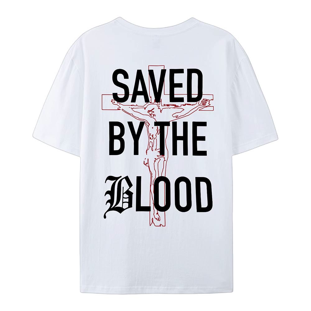Christianartworkshop Camiseta de algodón "Salvado por el Señor" - image 1
