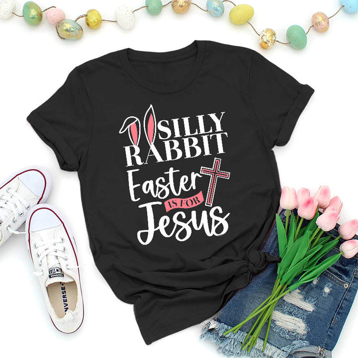 Christianartworkshop Camiseta del conejo tonto: La Pascua es para Jesús - Negro - 2XL - image 2
