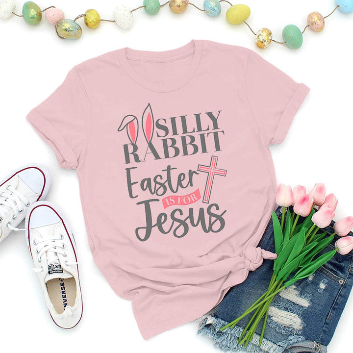 Christianartworkshop Camiseta del conejo tonto: La Pascua es para Jesús - Rosa grisáceo - 2XL - image 6