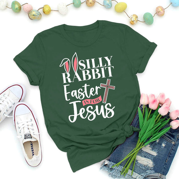 Christianartworkshop Camiseta del conejo tonto: La Pascua es para Jesús - Verde oscuro - 2XL - image 9